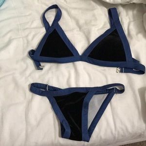 Zaful black velvet swimsuit